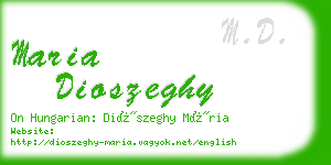 maria dioszeghy business card